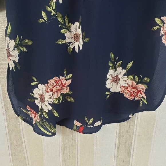 Anthropologie Fig and Flower Tunic Top Blue Size Small - Picture 2 of 11